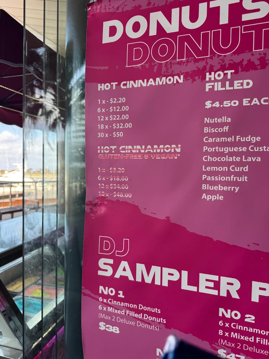 Menu, Donutjam