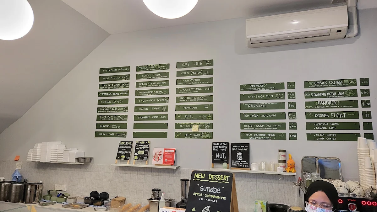 Menu, Bekù Gelato - Carlton