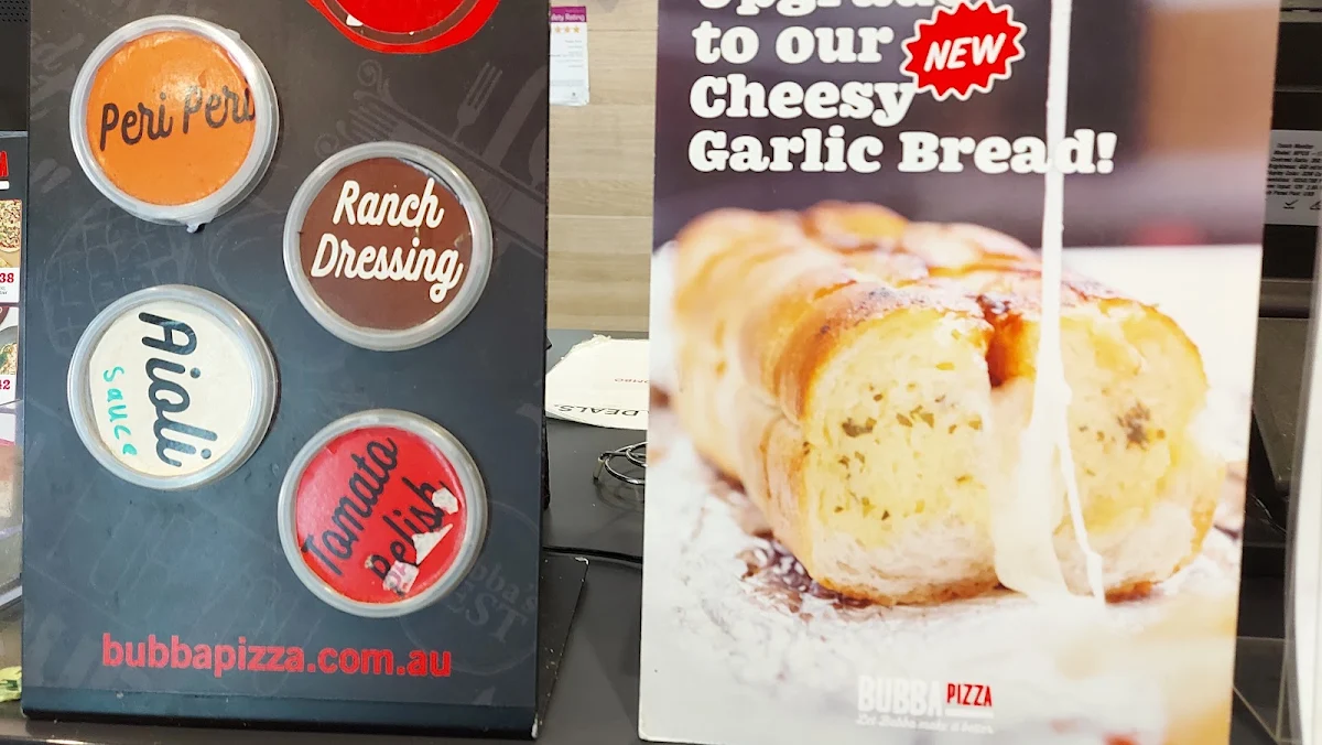 Menu, Bubba Pizza