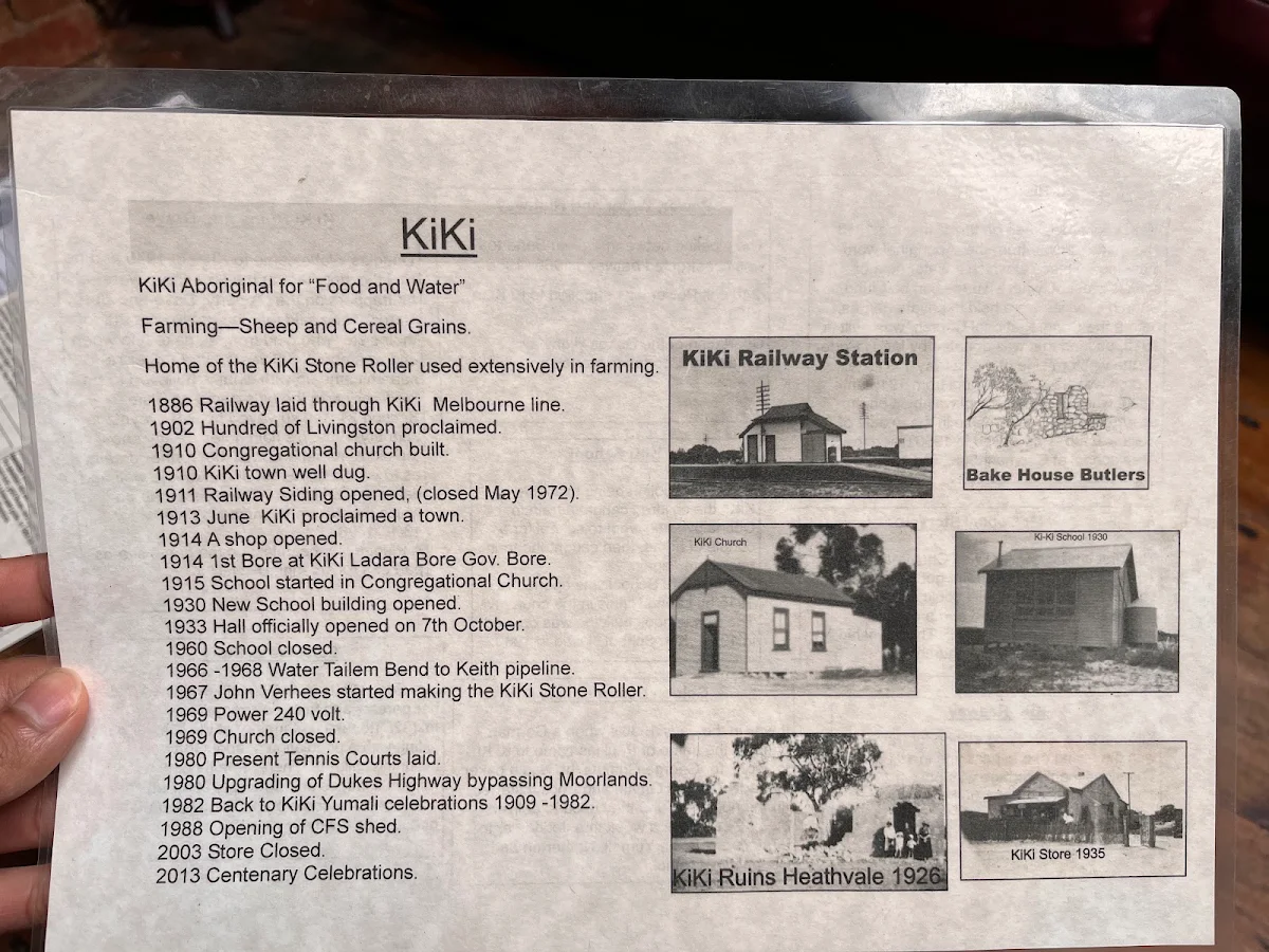 Menu, Winona's at Ki Ki