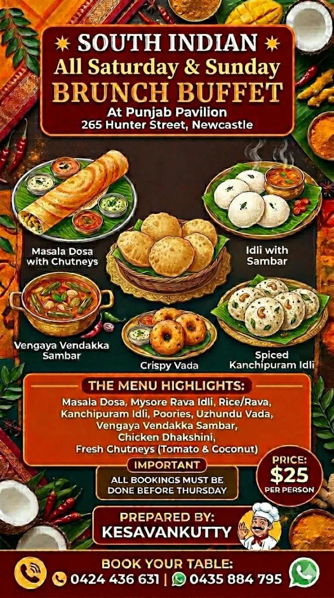 Menu, Punjab Pavilion Indian Restaurant