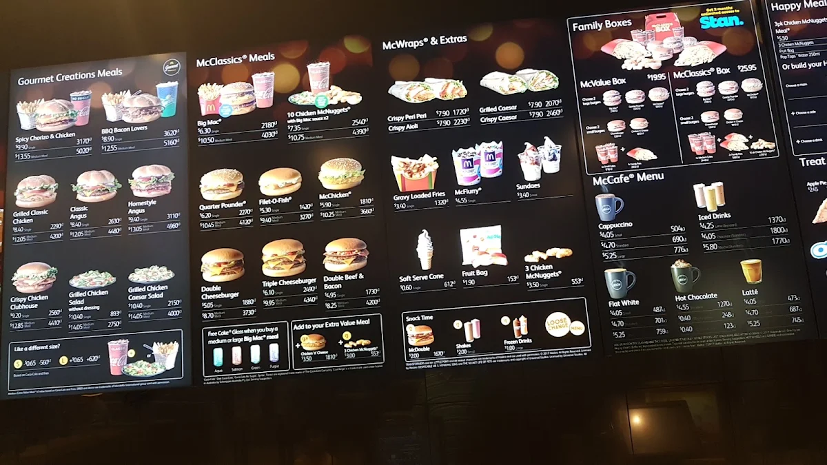 Menu, McDonald's Gosnells