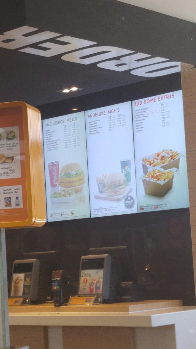 Menu, McDonald's Gosnells