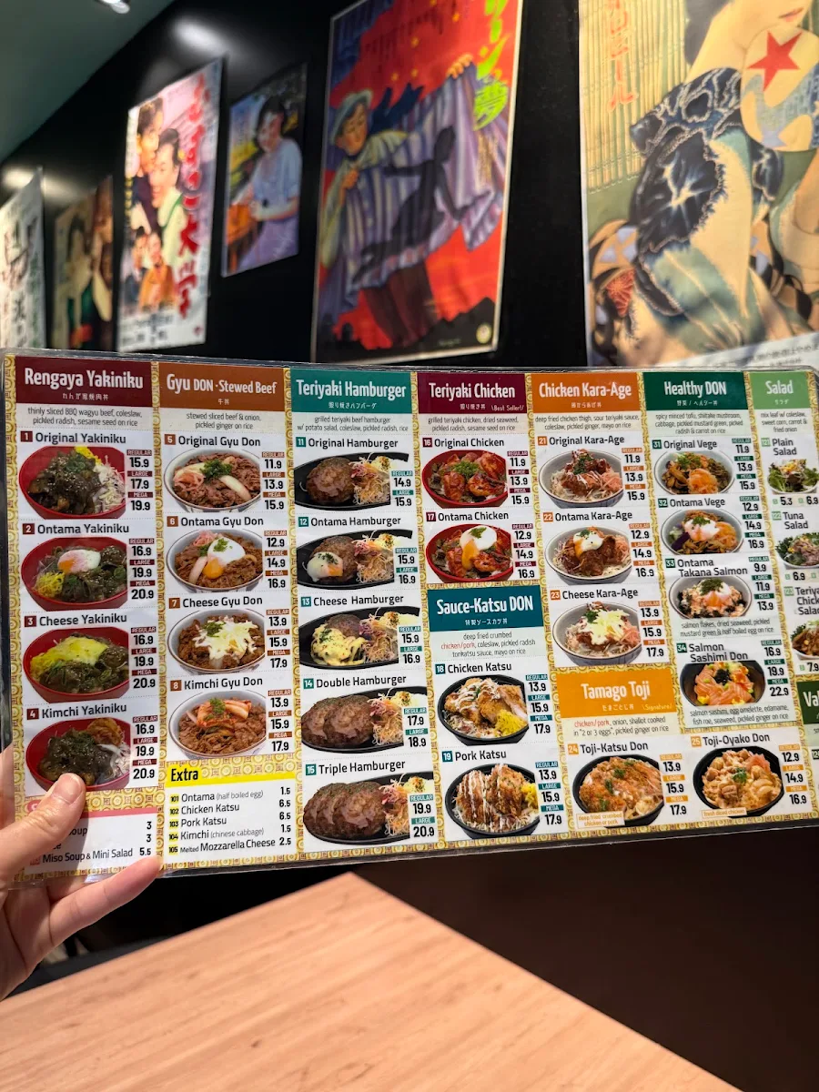 Menu, Oiden Burwood