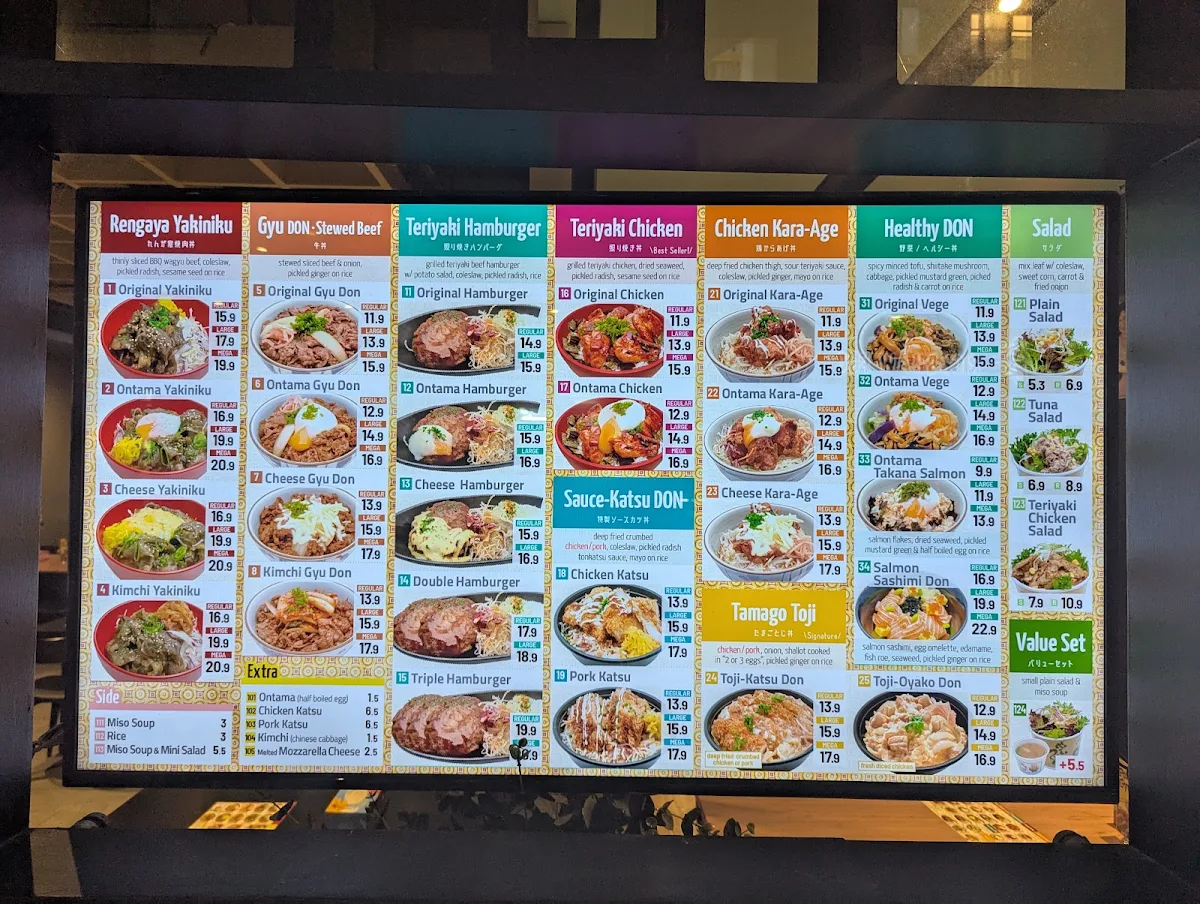 Menu, Oiden Burwood