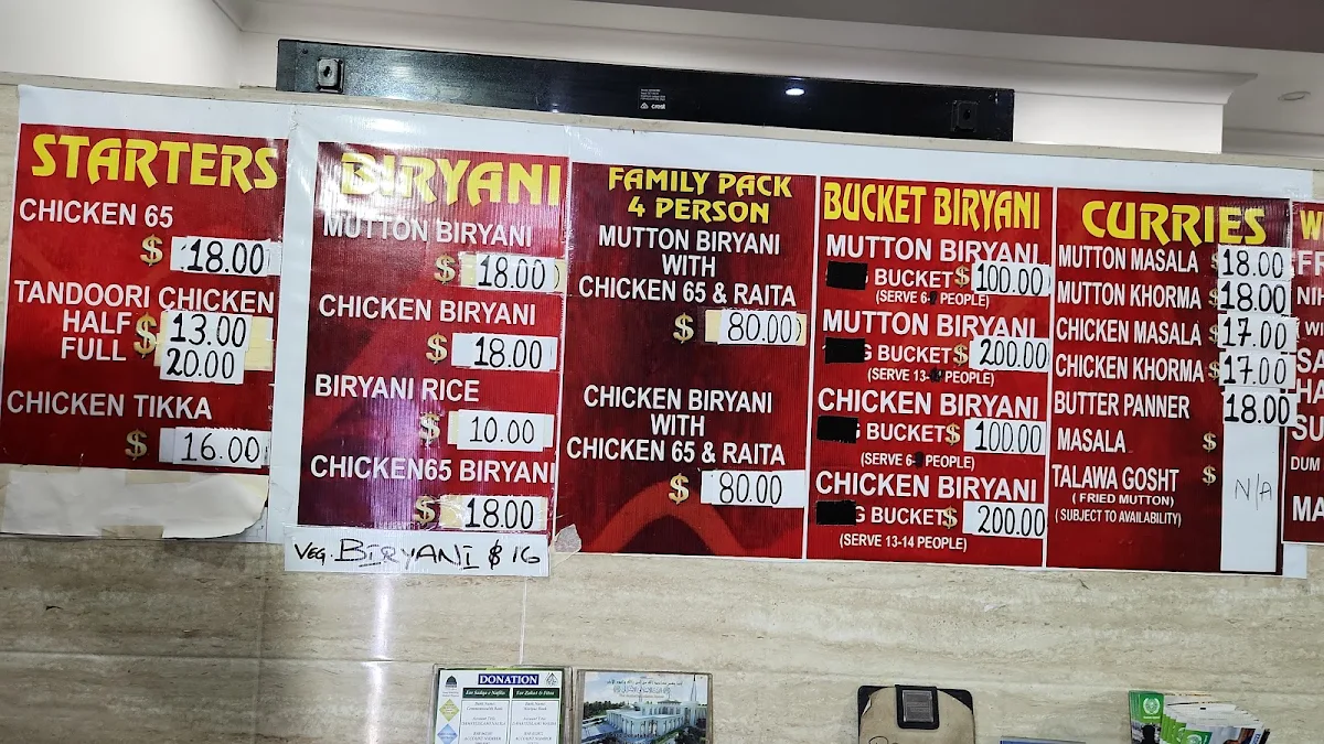 Menu, DECCAN FLAVOURS