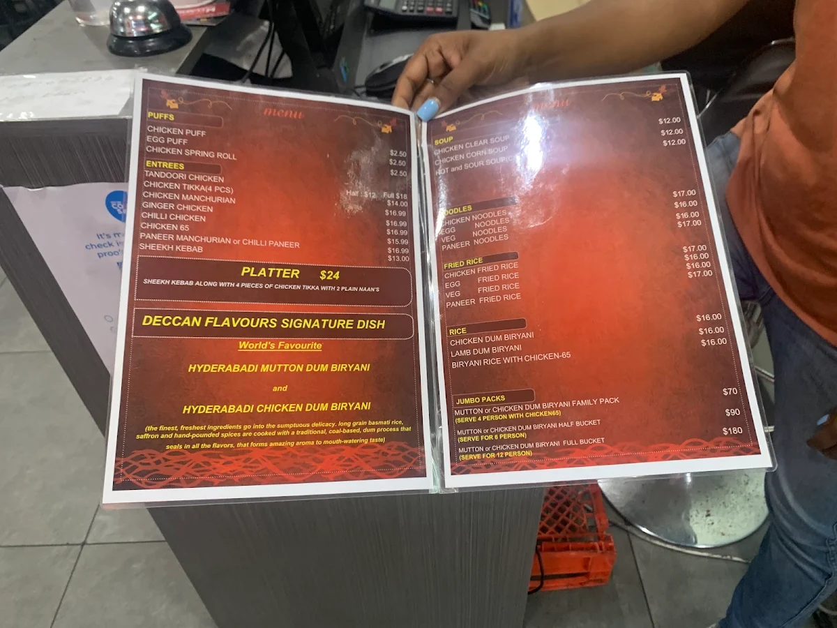 Menu, DECCAN FLAVOURS