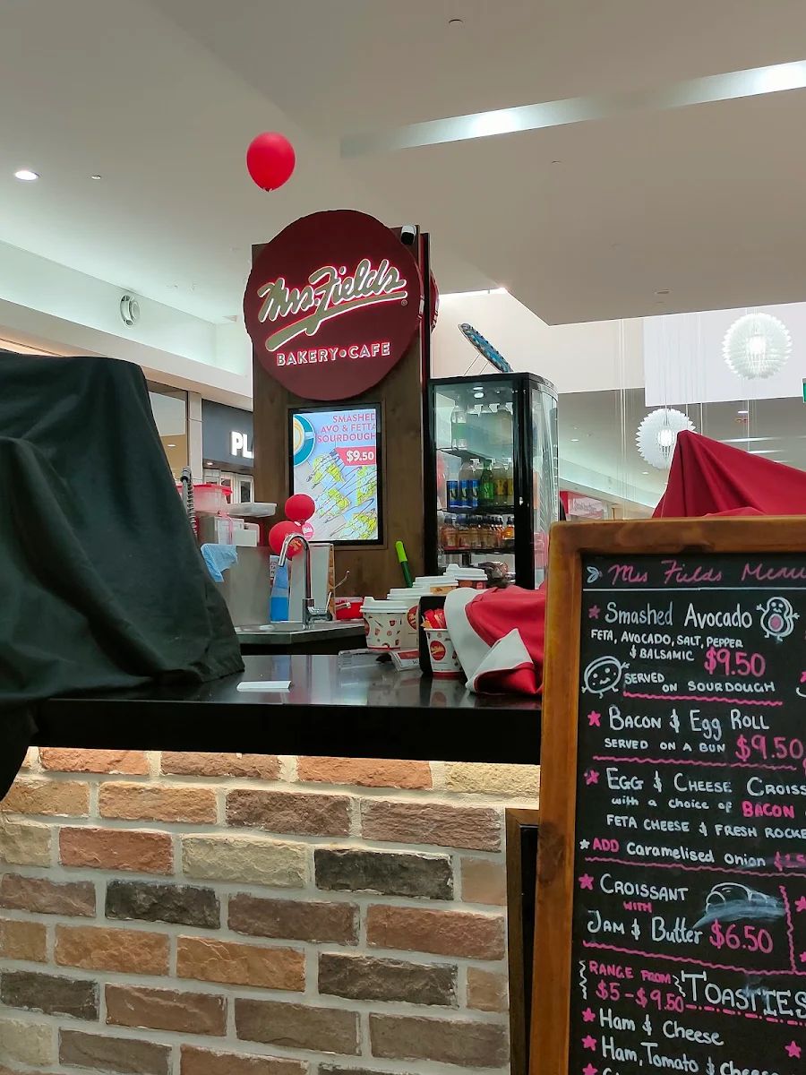 Menu, Mrs Fields Bakery Cafe, Merrylands