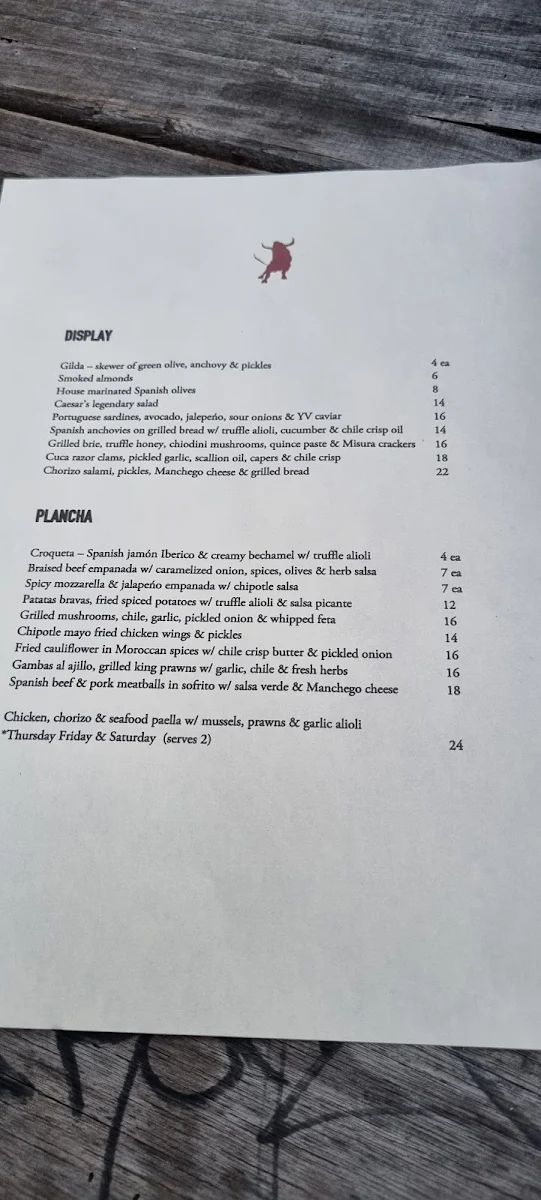 Menu, Little Drop of Poison