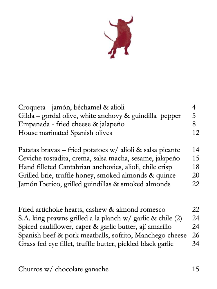 Menu, Little Drop of Poison