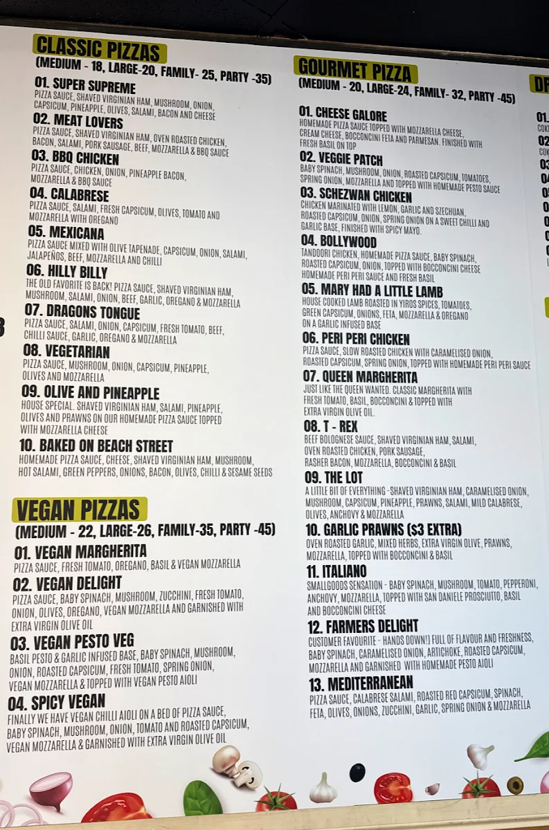 Menu, Olive and Pineapple- Best pizza's in Frankston