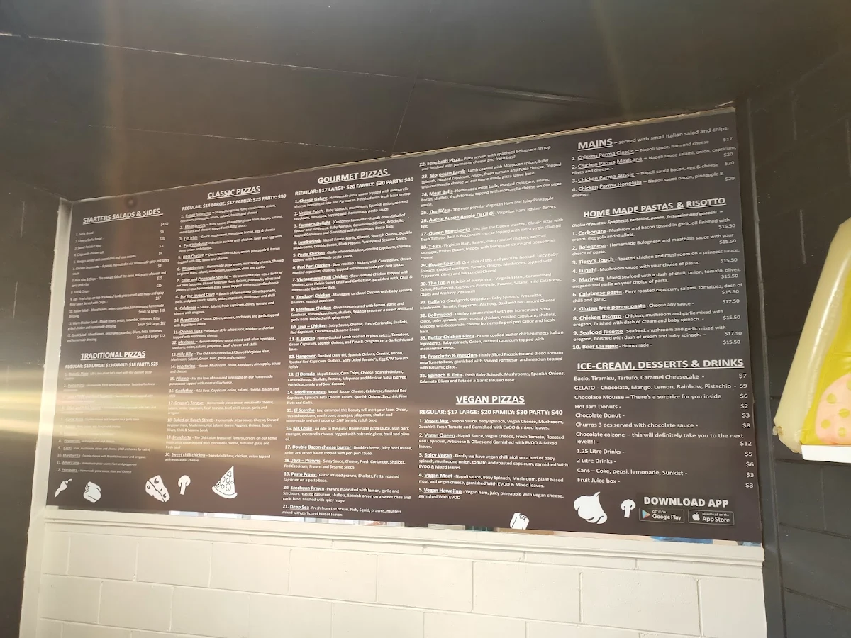 Menu, Olive and Pineapple- Best pizza's in Frankston
