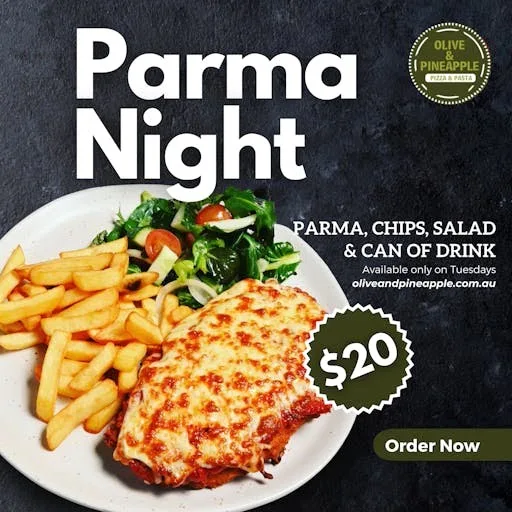 Menu, Olive and Pineapple- Best pizza's in Frankston