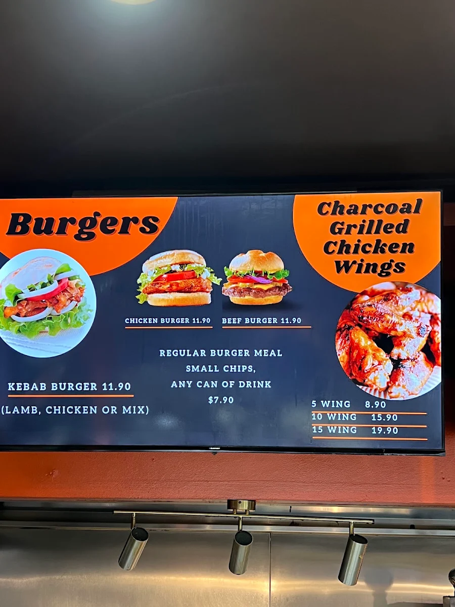 Menu, Kebab Zone And Charcoal Chicken