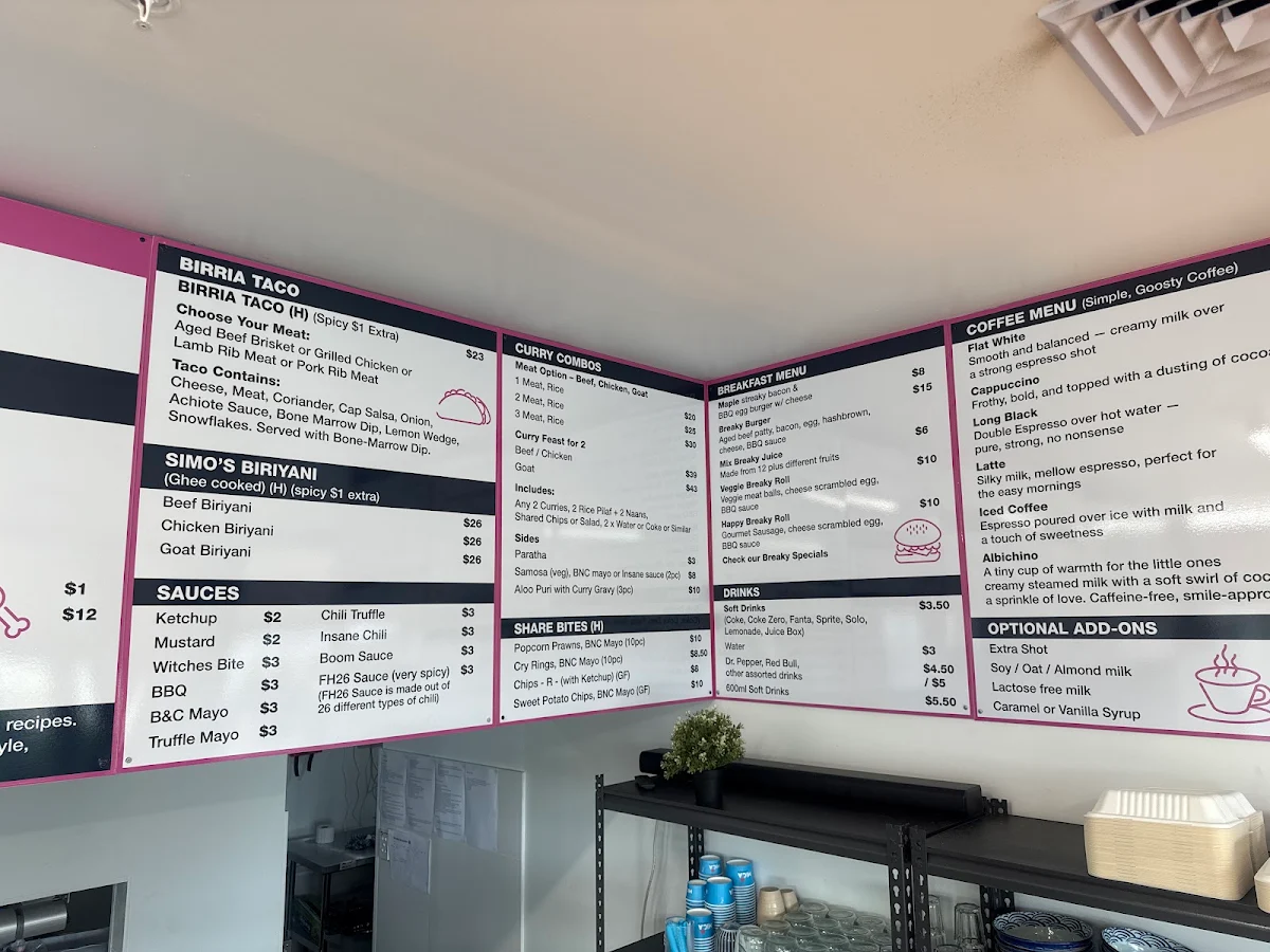Menu, Simon Says