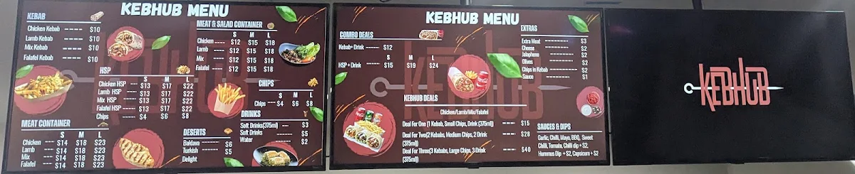 Menu, KEBHUB