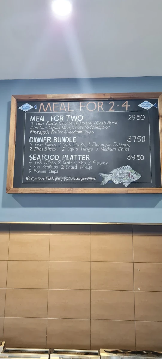 Menu, Cockburn Fish and Chips