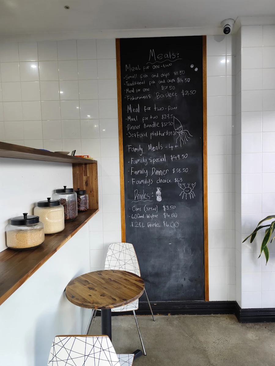 Menu, Cockburn Fish and Chips