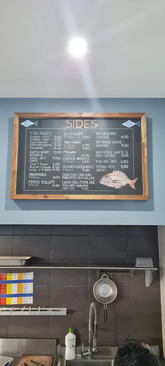 Menu, Cockburn Fish and Chips