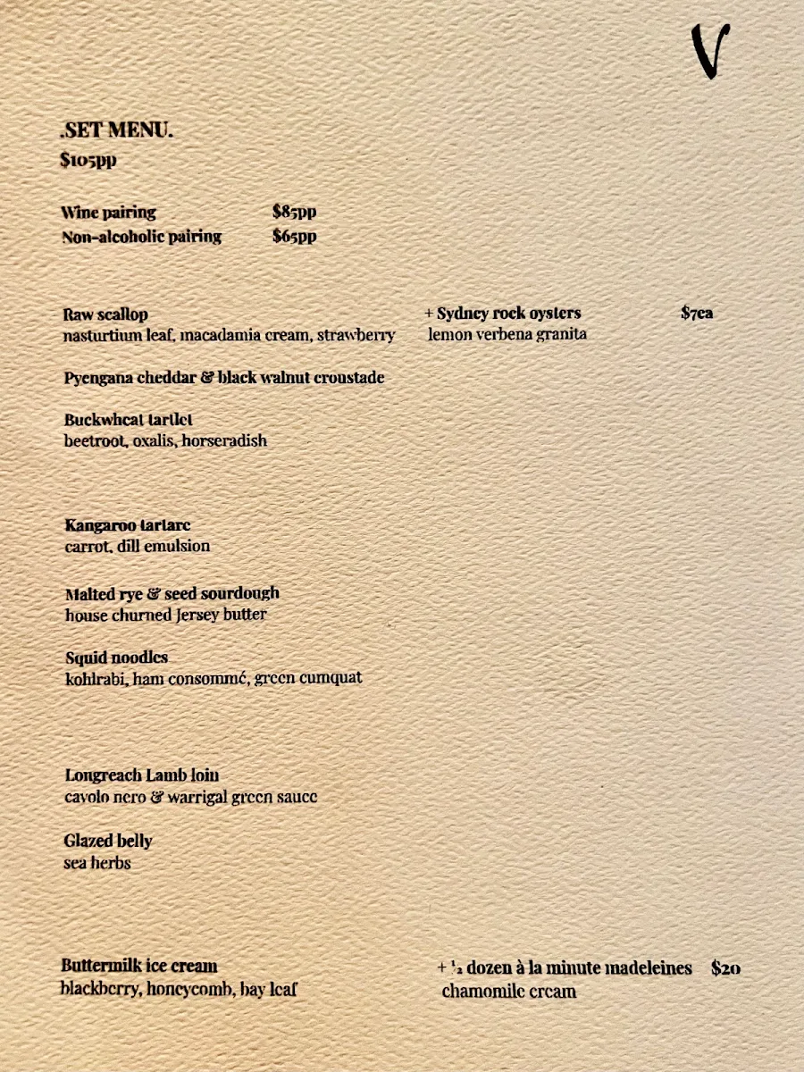 Menu, Restaurant Venner
