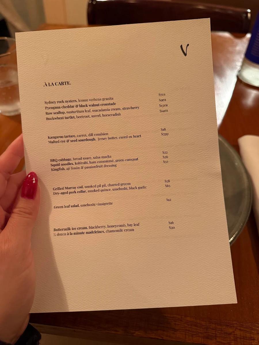 Menu, Restaurant Venner