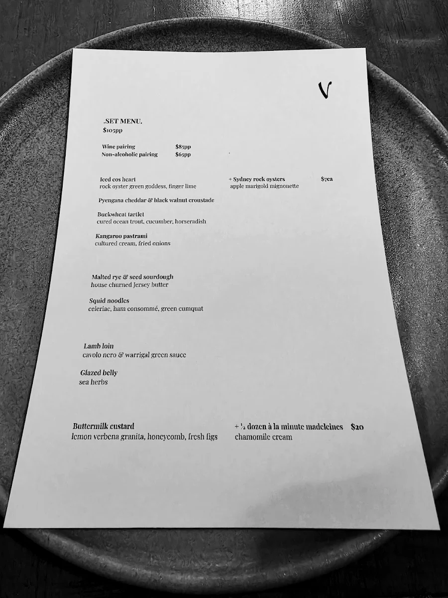 Menu, Restaurant Venner