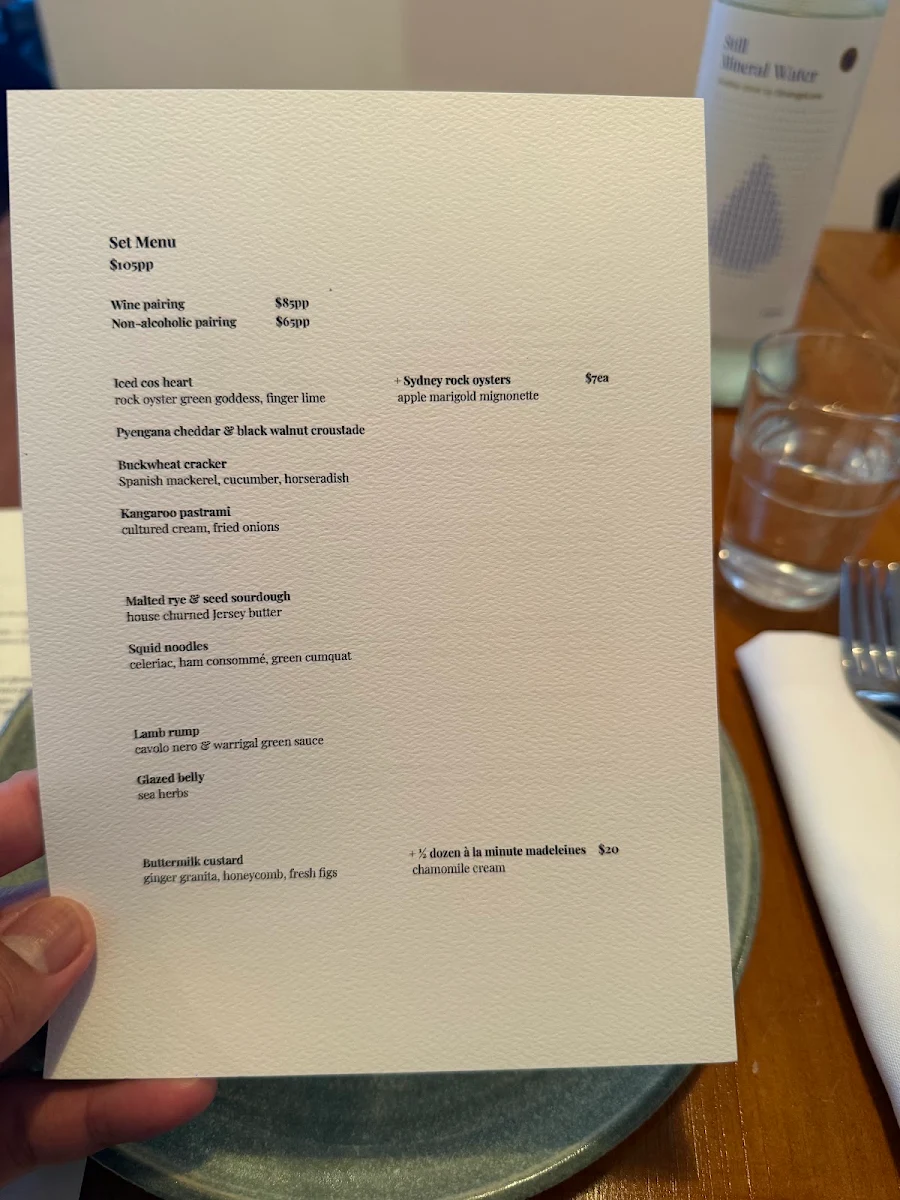 Menu, Restaurant Venner