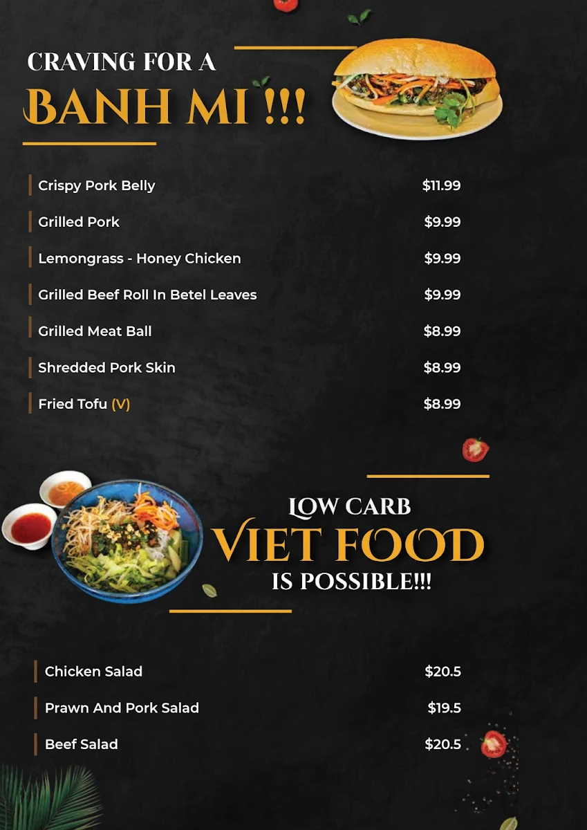 Menu, Rice Rhythm restaurant