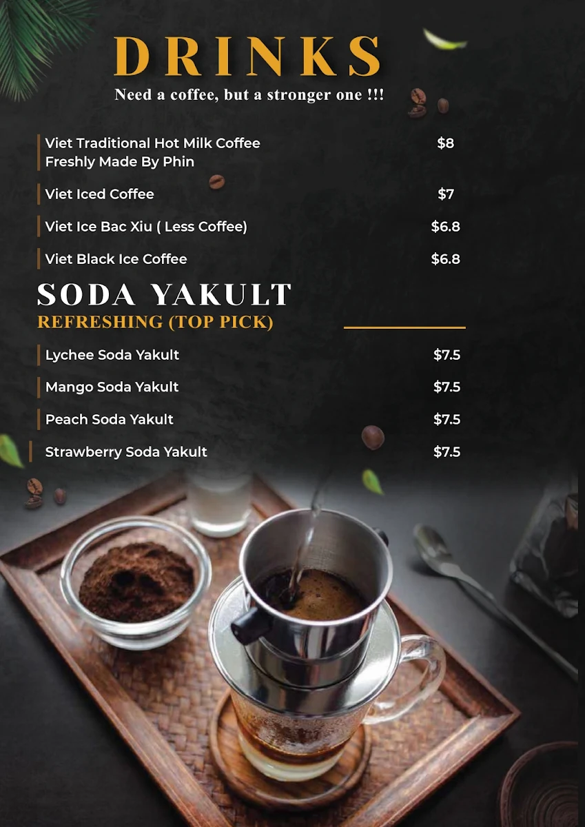 Menu, Rice Rhythm restaurant