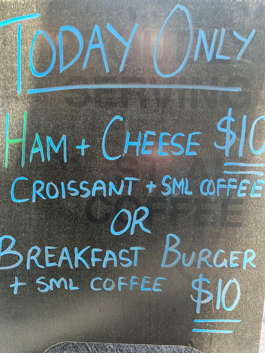 Menu, Wanderlust cafe