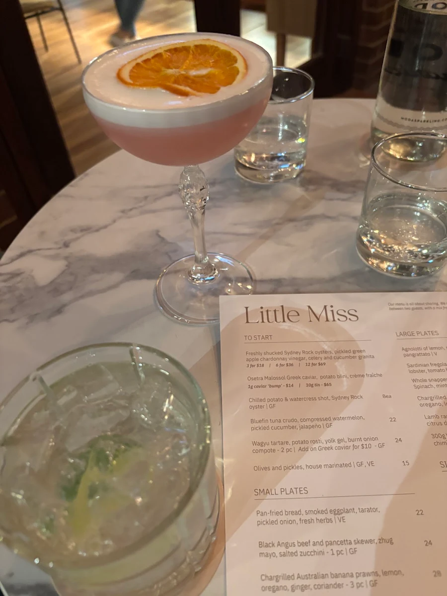 Menu, Little Miss