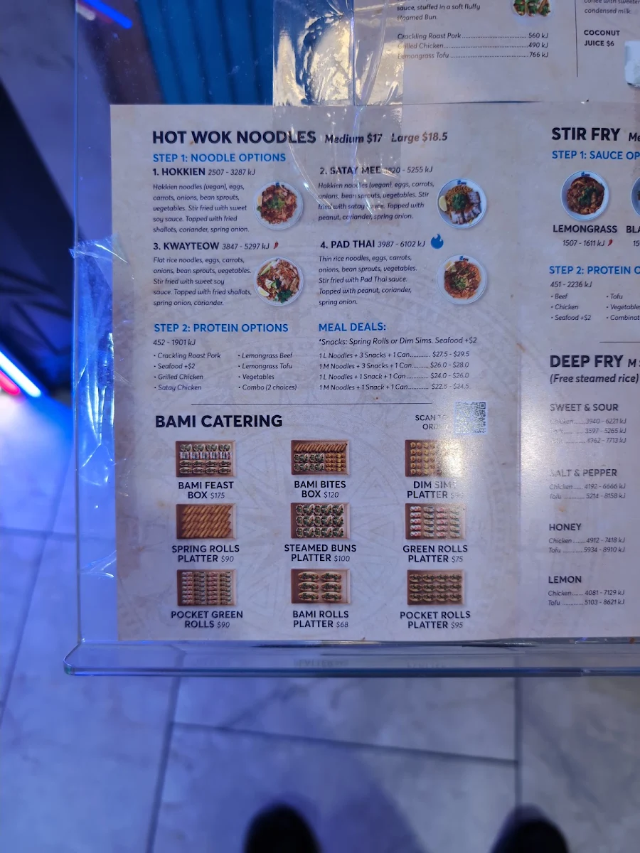 Menu, Bami Castle Plaza
