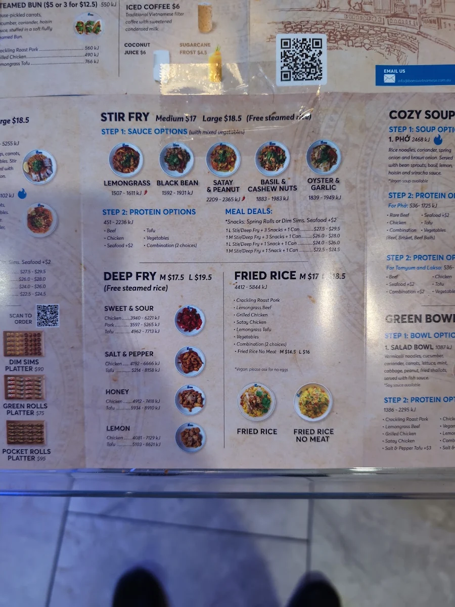 Menu, Bami Castle Plaza