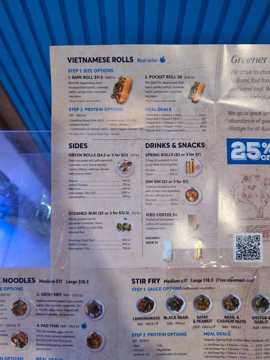 Menu, Bami Castle Plaza