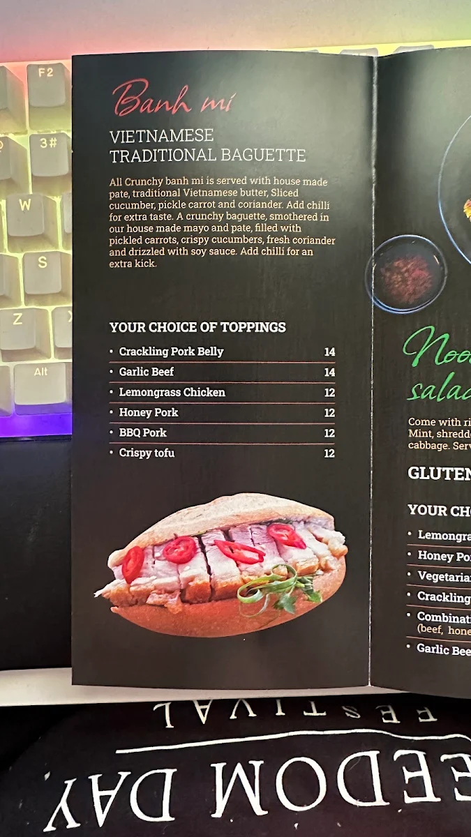 Menu, Banh Mi Station bakery & cafe