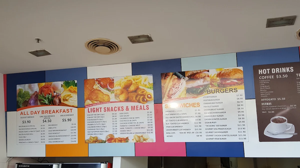 Menu, Beach Cafe