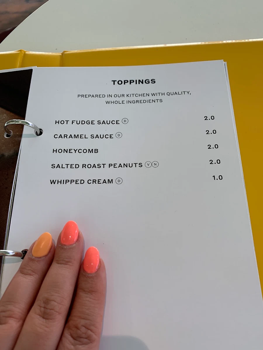 Menu, Billy van Creamy (Brunswick)