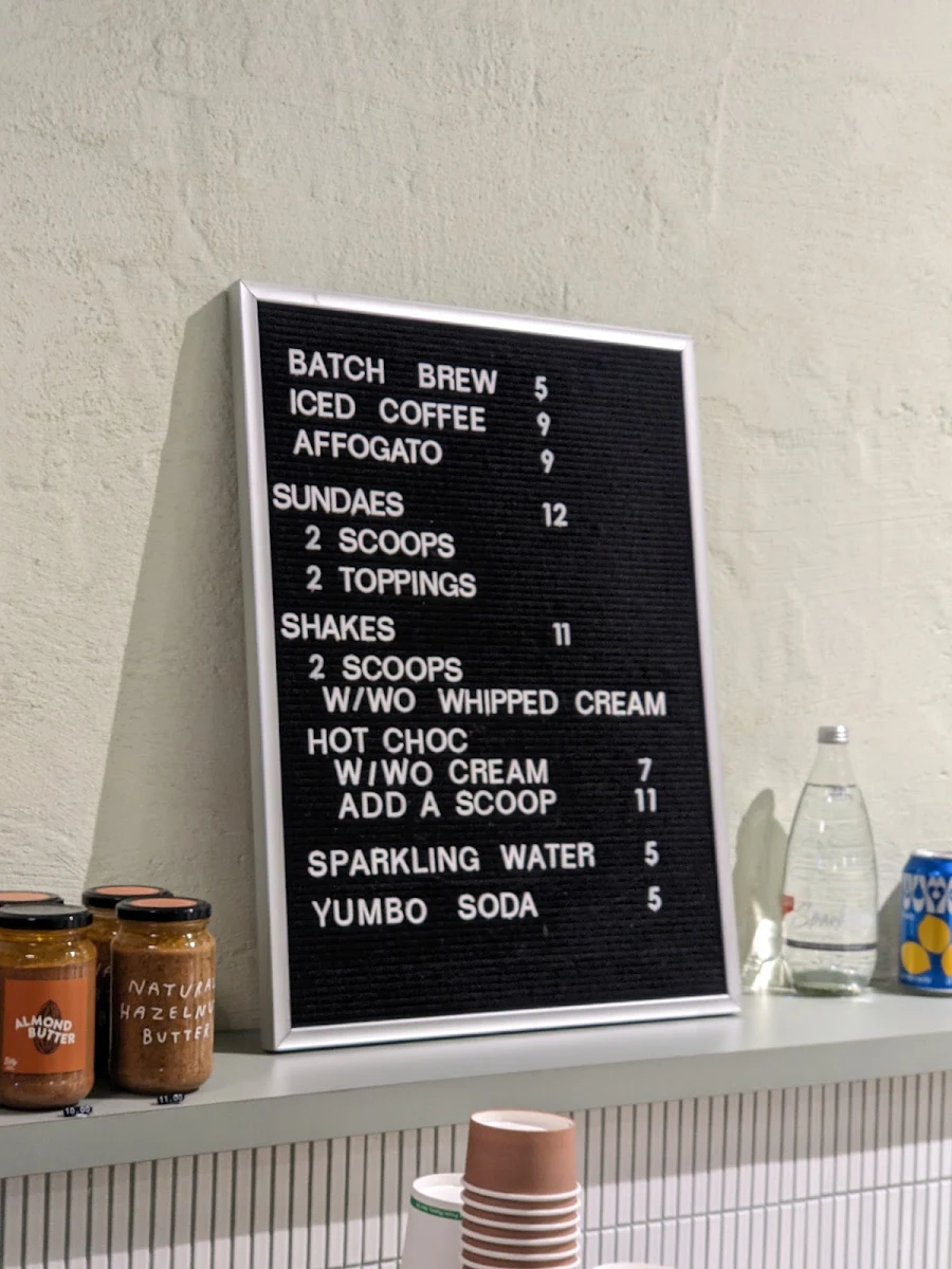 Menu, Billy van Creamy (Brunswick)