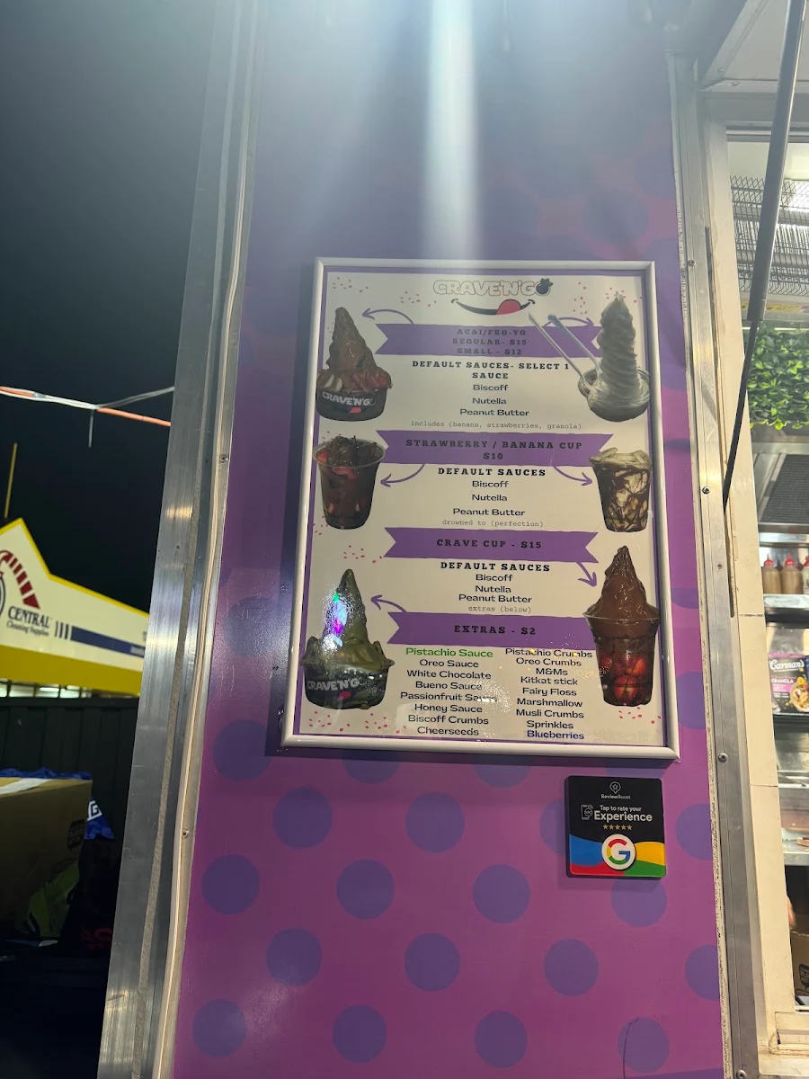 Menu, Crave N Go Campbellfield