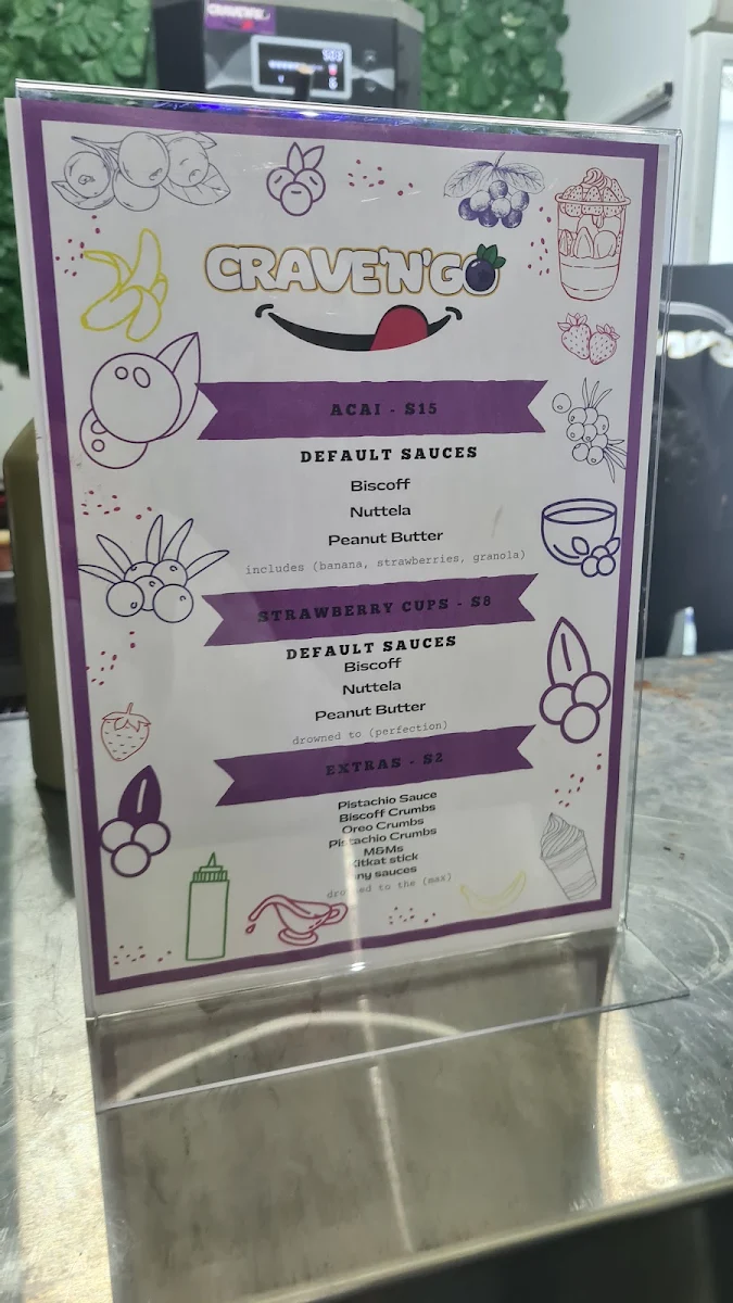 Menu, Crave N Go Campbellfield