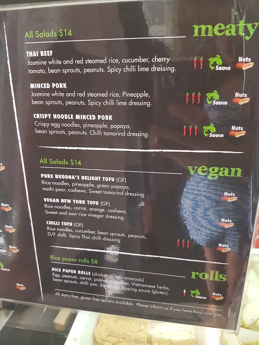 Menu, Banana Blossom Manly