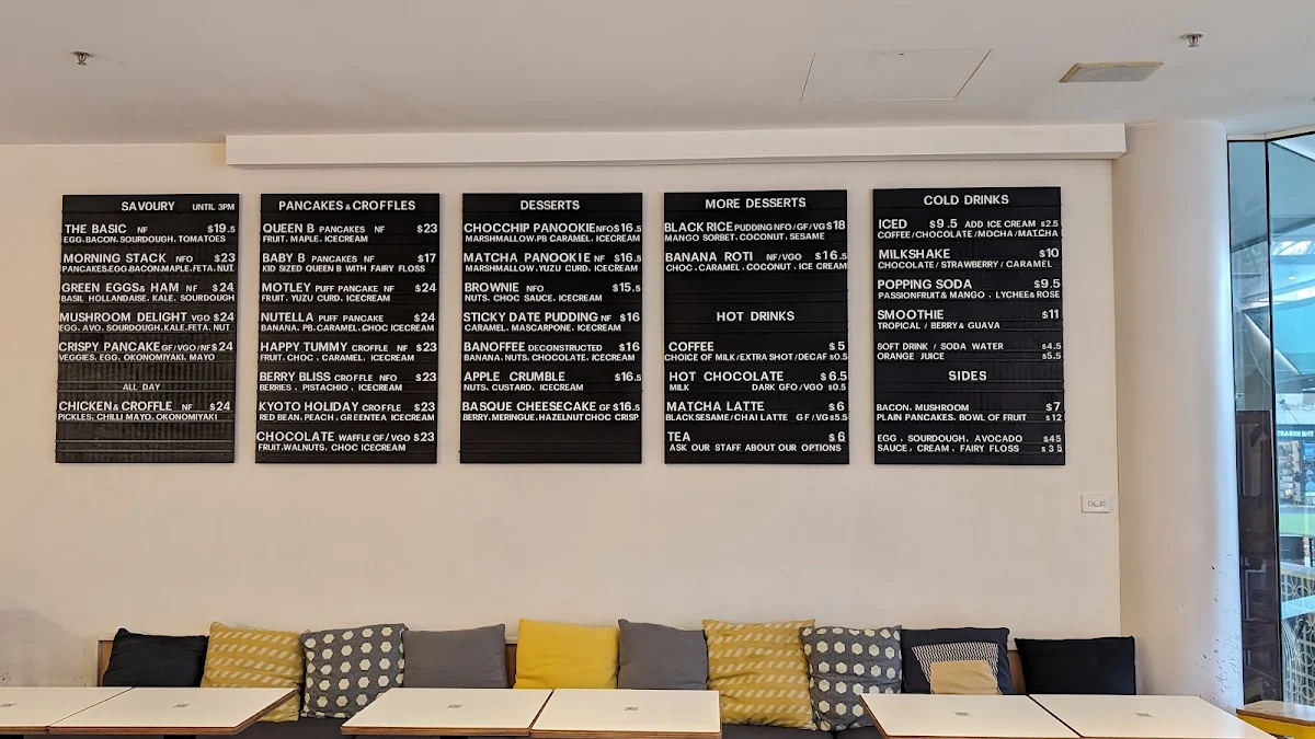 Menu, Honey Badger Dessert Cafe
