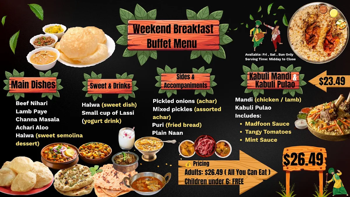 Menu, Khan Baba Restaurant