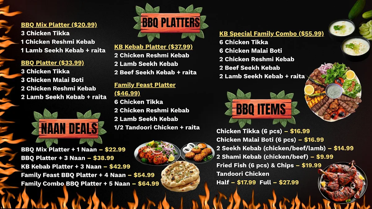Menu, Khan Baba Restaurant