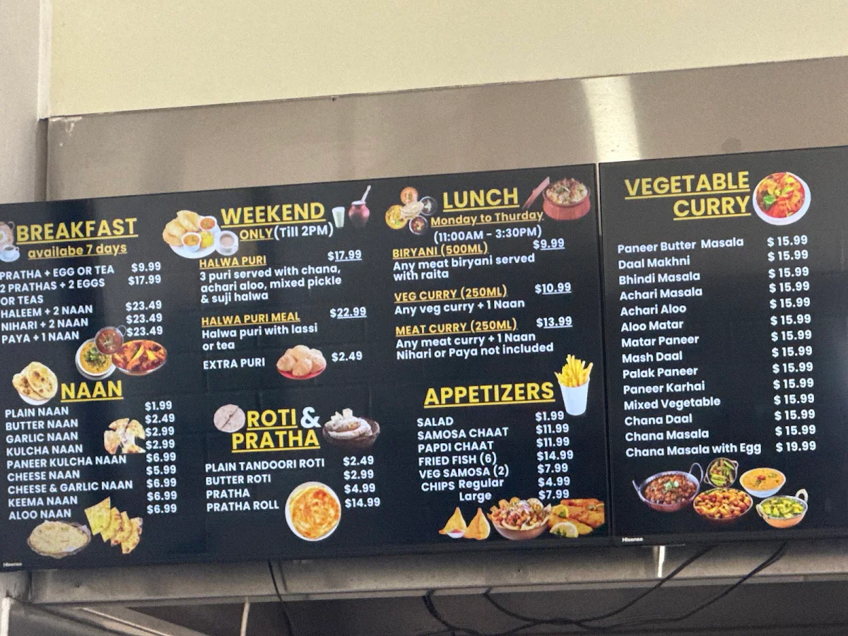 Menu, Khan Baba Restaurant