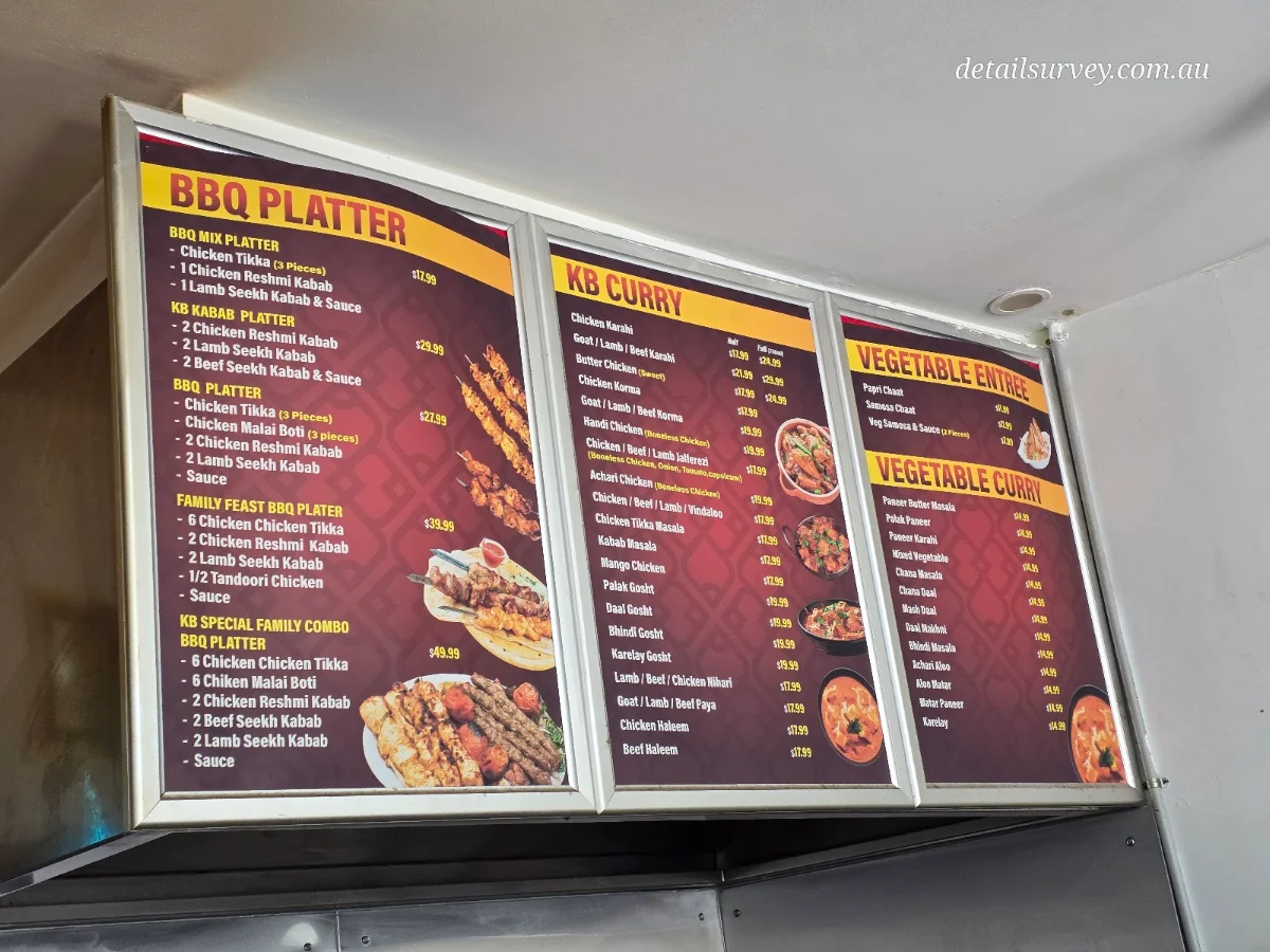 Menu, Khan Baba Restaurant