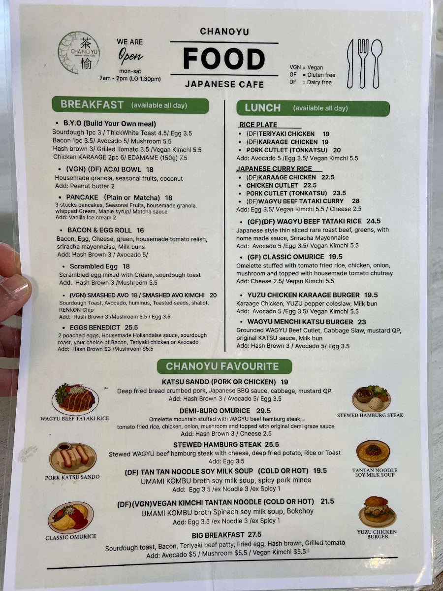 Menu, CHANOYU Cafe Nerang – Matcha, Japanese Desserts & Pet-Friendly