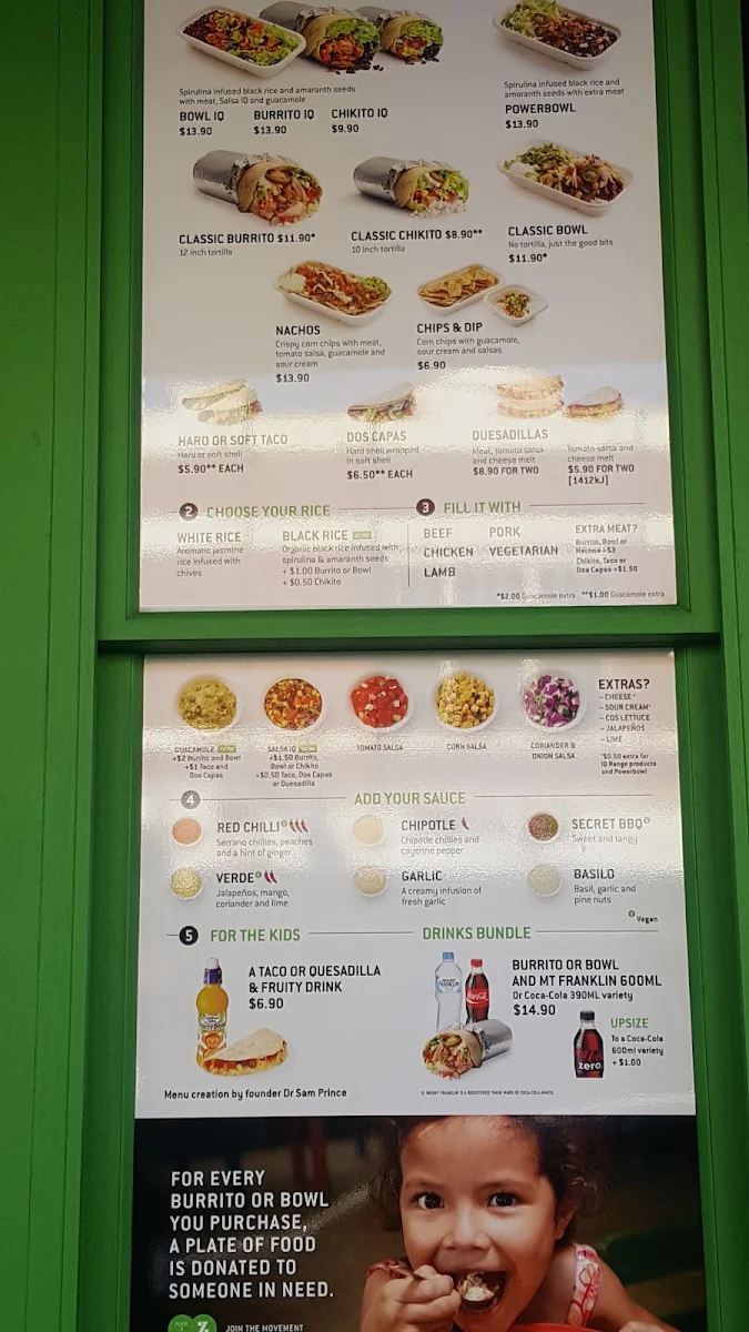 Menu, McDonald's Lavington