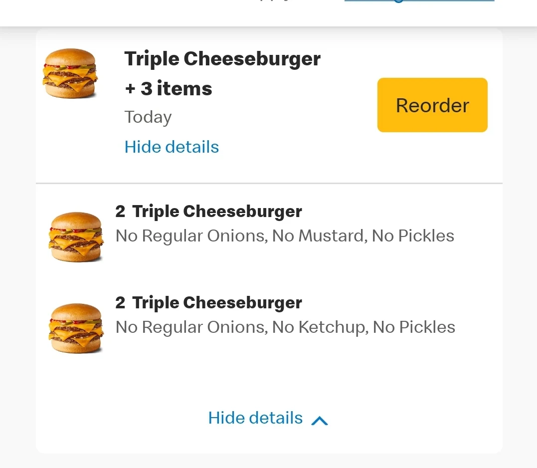 Menu, McDonald's Lavington