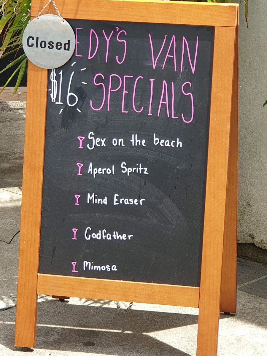 Menu, Hedy's Bistro